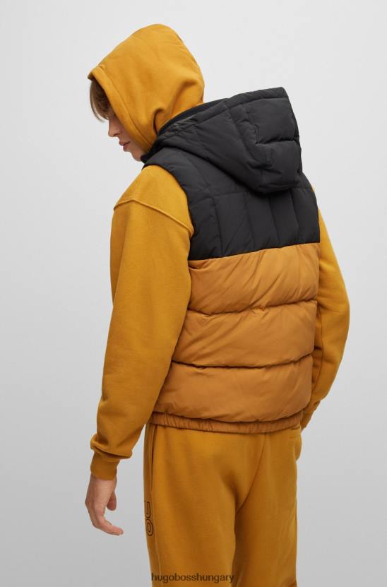 Hugo Boss narancssárga hugo karcsúsított, vízlepergető pufi nadrág, egymásra rakott logóval 80P63314 narancs
