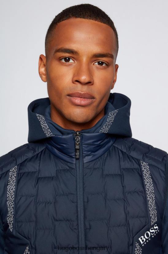 Hugo Boss pehelymellény v marson 50454959 fekete 80P6197 fekete/tengerszín/medred