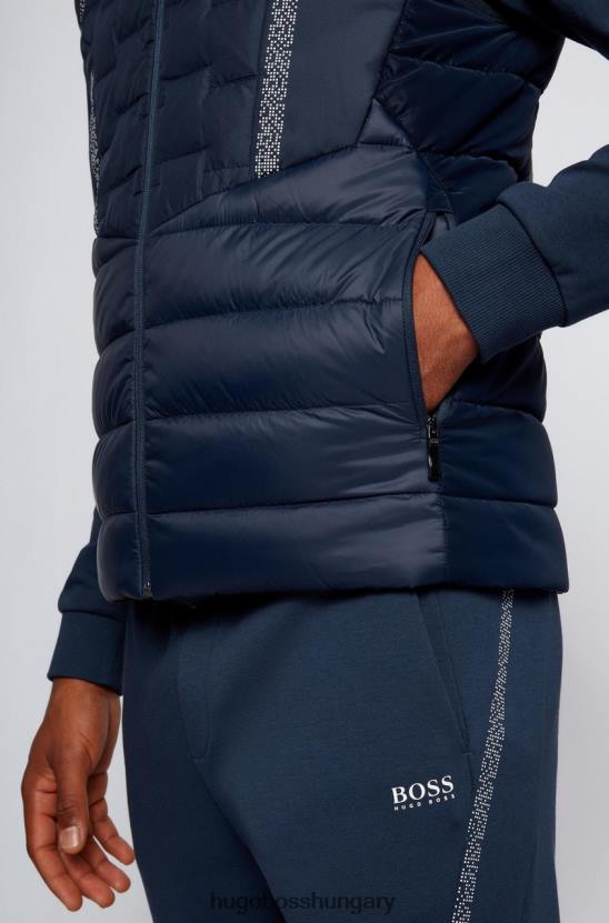 Hugo Boss pehelymellény v marson 50454959 fekete 80P6197 fekete/tengerszín/medred