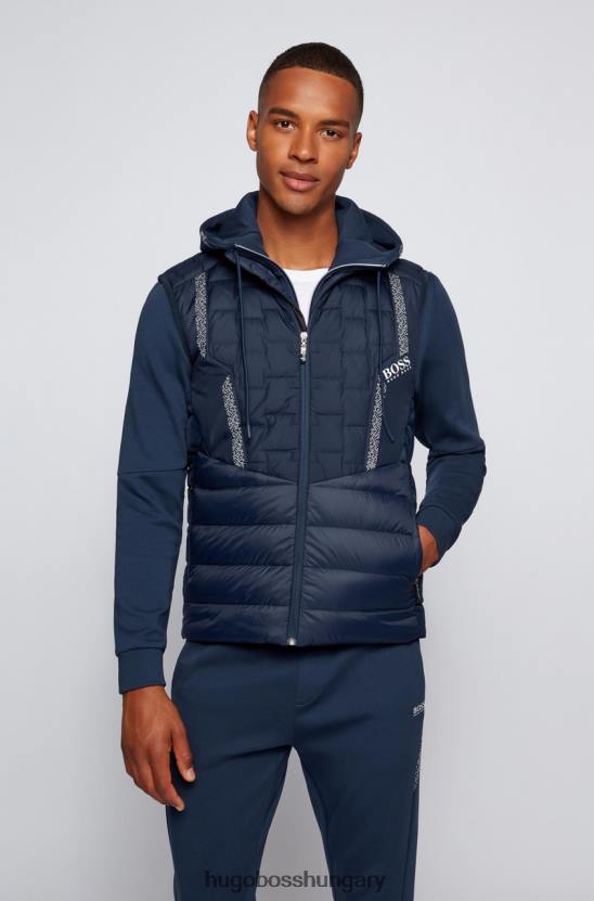 Hugo Boss pehelymellény v marson 50454959 fekete 80P6197 fekete/tengerszín/medred