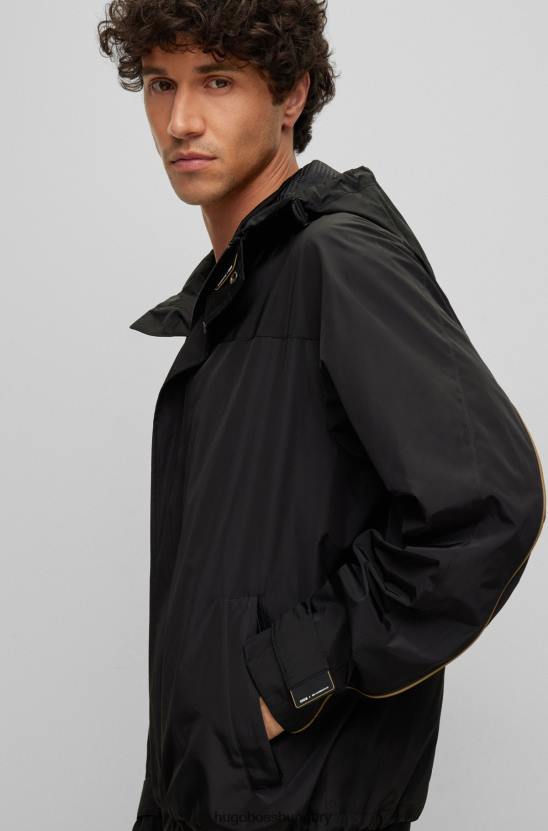 Hugo Boss porsche x hugo vízlepergető kapucnis kabát kollaboratív márkajelzéssel 80P64039 fekete