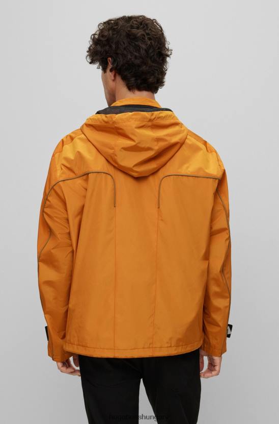 Hugo Boss porsche x vízlepergető kabát együttműködési márkajelzéssel 80P64040 világos narancssárga
