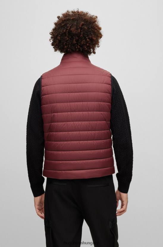 Hugo Boss sötétbarna hugo slim-fit vízlepergető párnázott meliss kontrasztos logóval 80P62095 sötétbarna