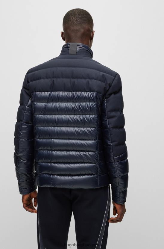 Hugo Boss sötétkék hugo hibrid kabát logóval 80P61911 sötétkék