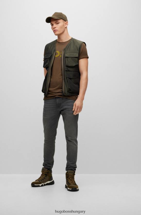 Hugo Boss sötétzöld hugo vízlepergető, karcsúsított, logós folttal 80P62750 sötétzöld