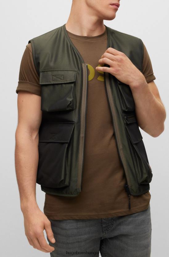 Hugo Boss sötétzöld hugo vízlepergető, karcsúsított, logós folttal 80P62750 sötétzöld