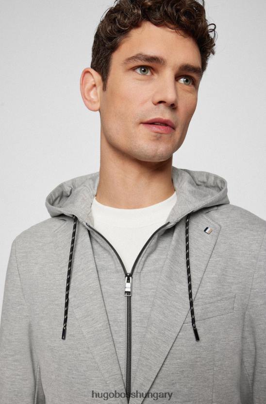 Hugo Boss sportkabát c-hanry-hood 50468868 ezüst 80P649 ezüst