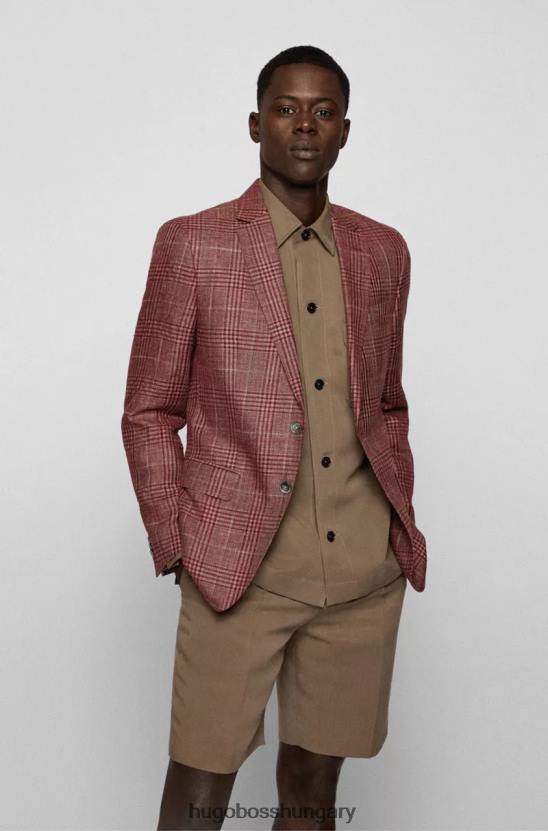 Hugo Boss sportkabát h-hutson 50473719 sötétvörös 80P67 sötét vörös