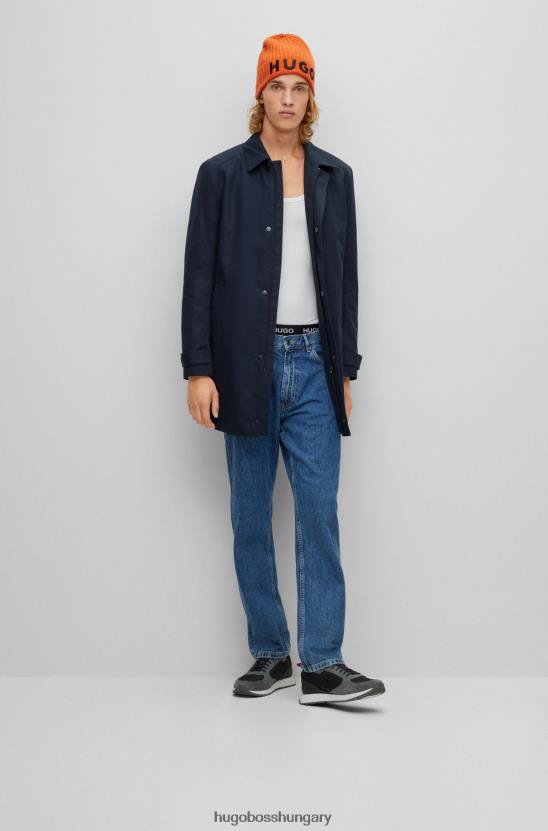 Hugo Boss vékony szabású párnázott kabát vízlepergető bevonattal hugo sötétkék 80P61718 sötétkék