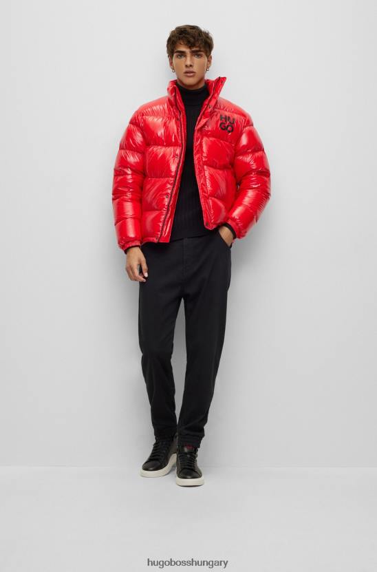 Hugo Boss vízlepergető kabát logós részletekkel hugo red 80P62452 piros
