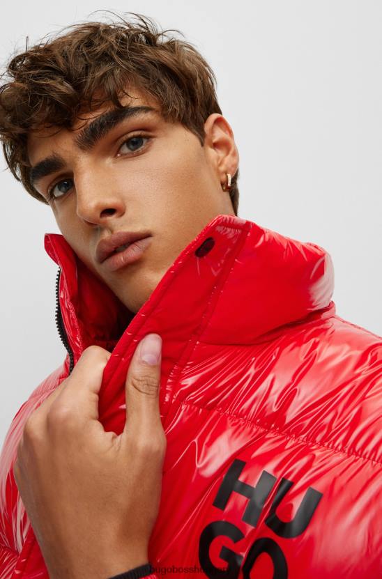 Hugo Boss vízlepergető kabát logós részletekkel hugo red 80P62452 piros
