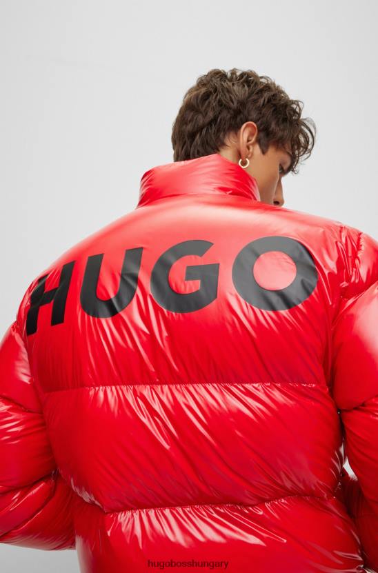Hugo Boss vízlepergető kabát logós részletekkel hugo red 80P62452 piros