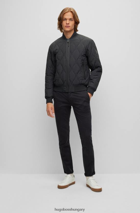 Hugo Boss vízlepergető párnázott bomber dzseki narancssárga csővel, fekete hugo 80P62032 fekete