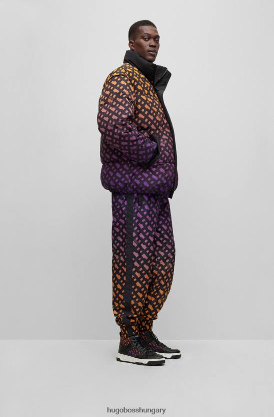 Hugo Boss x khaby vízlepergető kifordítható kabát színátmenetes monogramokkal 80P61016 mintás