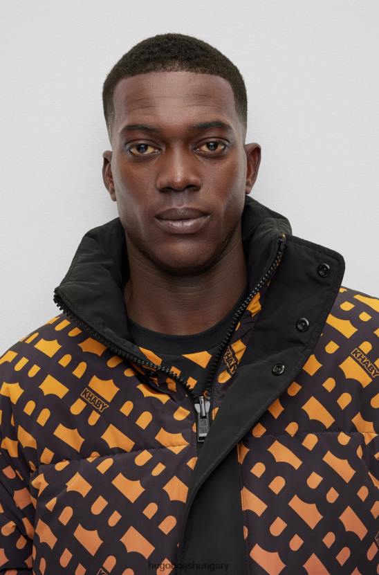 Hugo Boss x khaby vízlepergető kifordítható kabát színátmenetes monogramokkal 80P61016 mintás