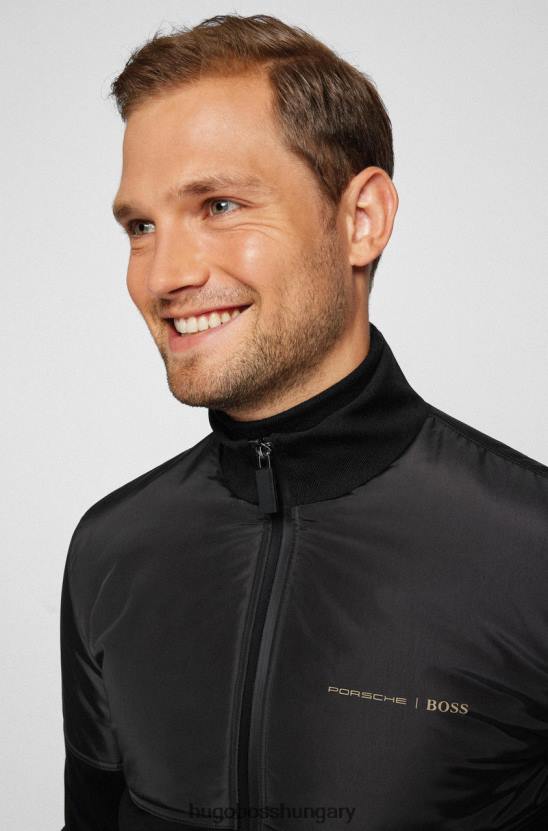 Hugo Boss x porsche kabát pásztor 50457276 fekete 80P6185 fekete barna