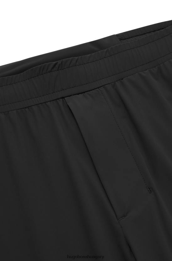 Hugo Boss fekete hugo szűkülő szabású tréningnadrág dekoratív fényvisszaverő részletekkel 80P64337 fekete
