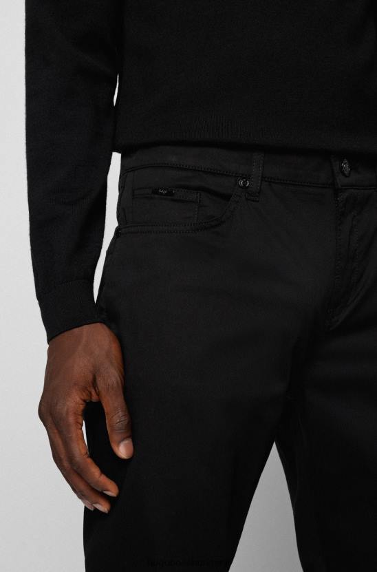 Hugo Boss fekete, vékony szabású farmer kényelmesen sztreccs hugo-ból 80P64022 fekete