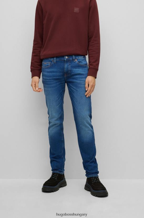 Hugo Boss hugo blue slim-fit farmer középkék komfort-sztreccs farmerből 80P61019 kék