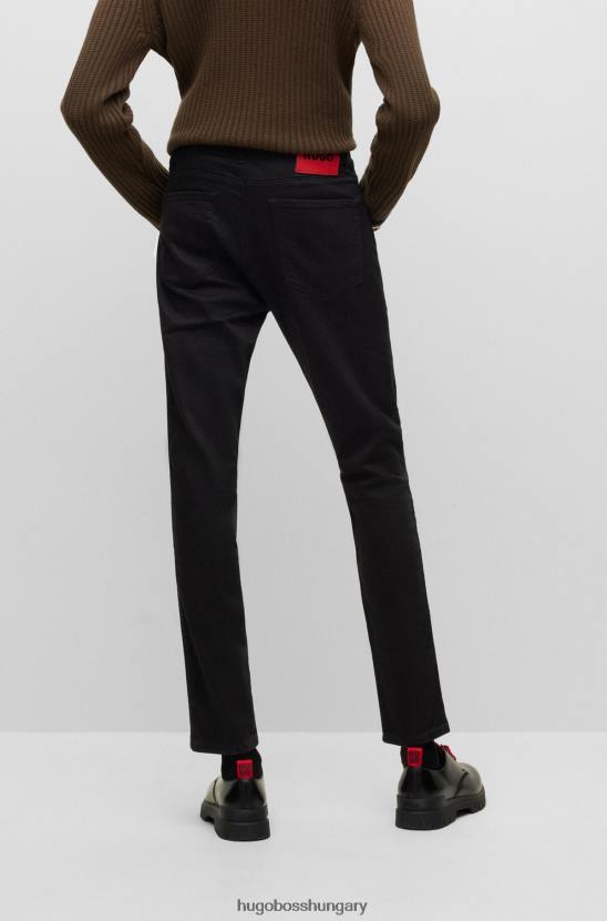 Hugo Boss hugo fekete, extra vékony szabású farmer kényelmes, rugalmas farmerből 80P62373 fekete