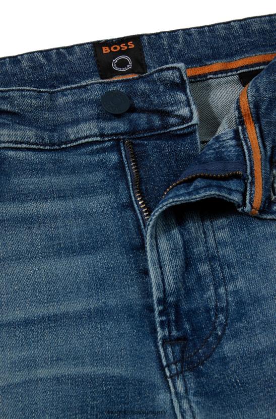 Hugo Boss hugo kék, normál szabású farmer kényelmesen sztreccs anyagból, kifakulással 80P61269 kék