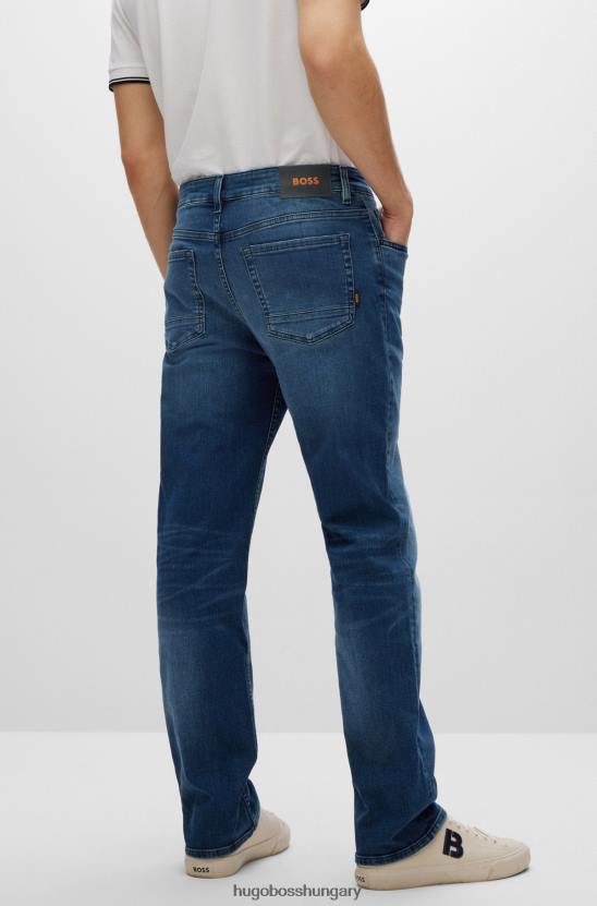 Hugo Boss hugo laza szabású farmer kék-fekete komfort-sztreccs farmerkék színben 80P61062 kék