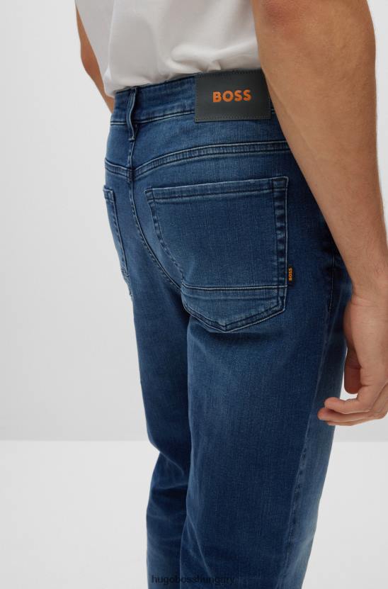 Hugo Boss hugo laza szabású farmer kék-fekete komfort-sztreccs farmerkék színben 80P61062 kék