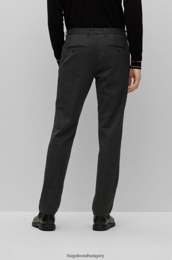Hugo Boss hugo normál szabású chinos mintás sztreccs szövet szürke színben 80P63030 szürke