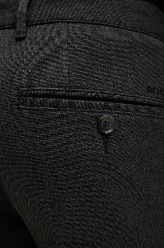 Hugo Boss hugo normál szabású chinos mintás sztreccs szövet szürke színben 80P63030 szürke