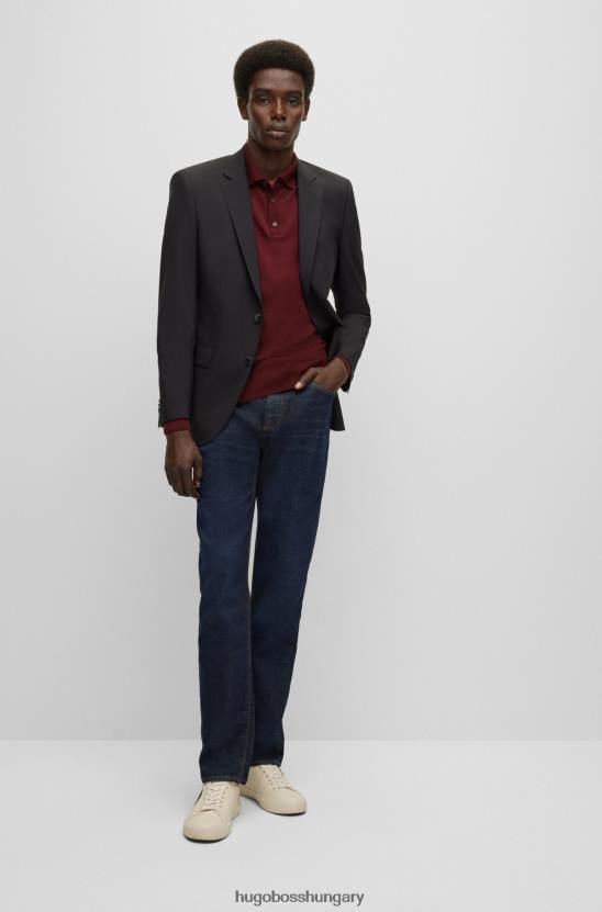 Hugo Boss hugo sötétkék normál szabású farmer sötétkék komfort-sztreccs farmerből 80P61383 sötétkék