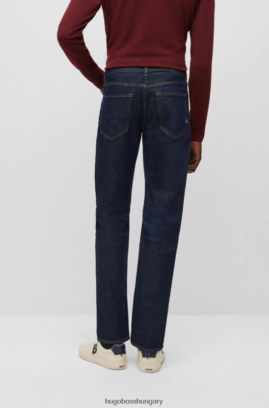 Hugo Boss hugo sötétkék normál szabású farmer sötétkék komfort-sztreccs farmerből 80P61383 sötétkék