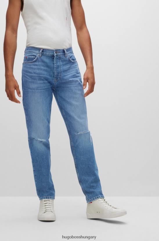Hugo Boss hugo szűkülő szabású farmer kék merev farmerkék színben 80P64067 kék
