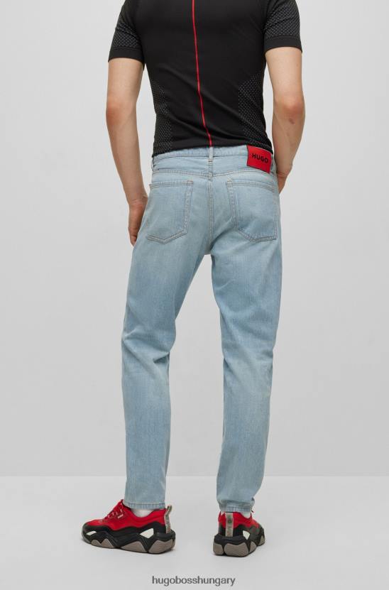 Hugo Boss hugo világoskék keskeny szabású farmer kék szorongatott farmerből 80P64229 világoskék