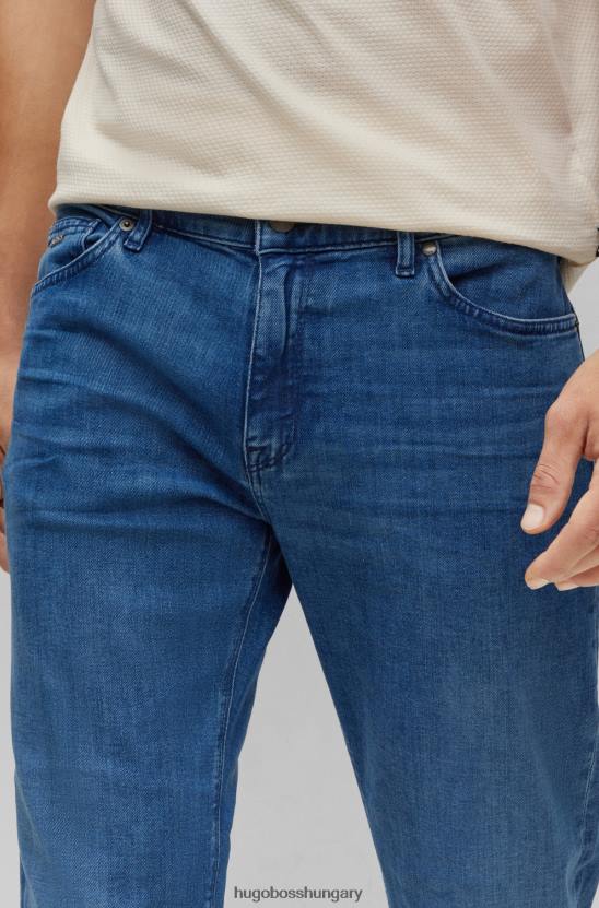 Hugo Boss kék hugo normál szabású farmer kék olasz kasmír tapintású farmerből 80P61891 kék