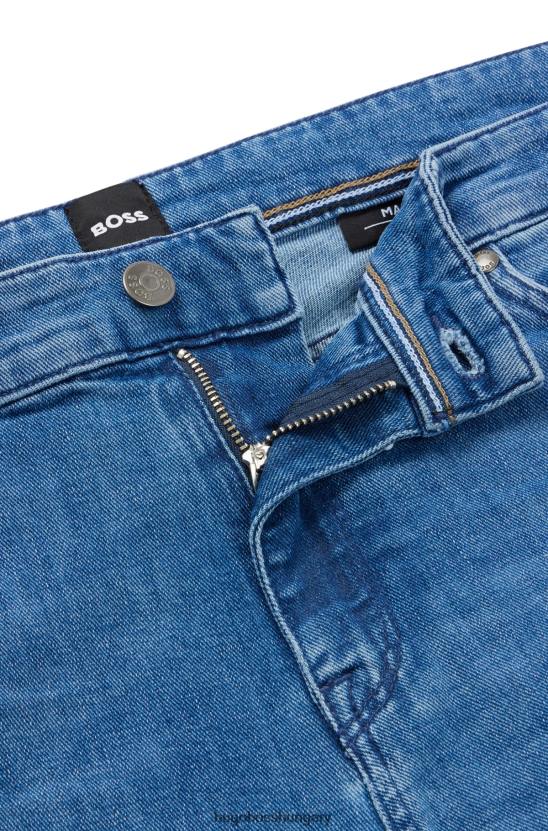 Hugo Boss kék hugo normál szabású farmer kék olasz kasmír tapintású farmerből 80P61891 kék