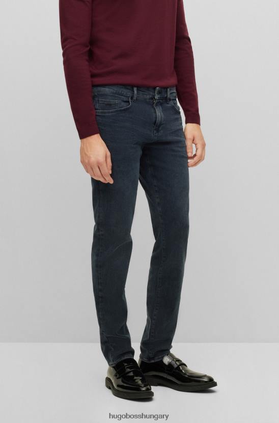 Hugo Boss karcsúsított farmer szuperpuha sötétkék olasz farmer sötétkék hugo anyagból 80P61481 sötétkék