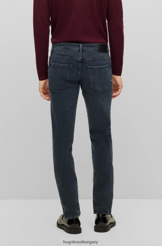 Hugo Boss karcsúsított farmer szuperpuha sötétkék olasz farmer sötétkék hugo anyagból 80P61481 sötétkék