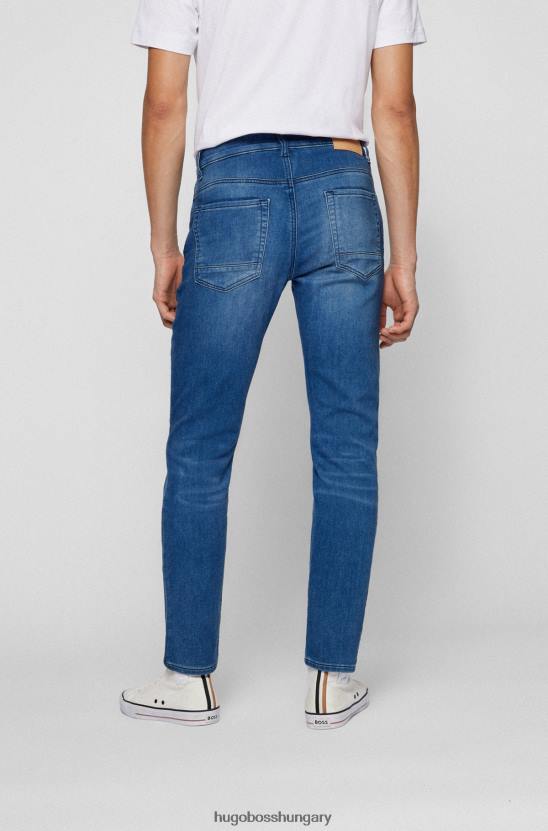 Hugo Boss keskeny szabású farmer kék kényelmes kötésű farmer sötétkék hugo színben 80P62673 sötétkék