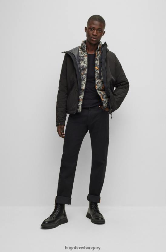 Hugo Boss normál szabású farmer fekete-fekete komfort-sztreccs farmer hugo fekete színben 80P61237 fekete