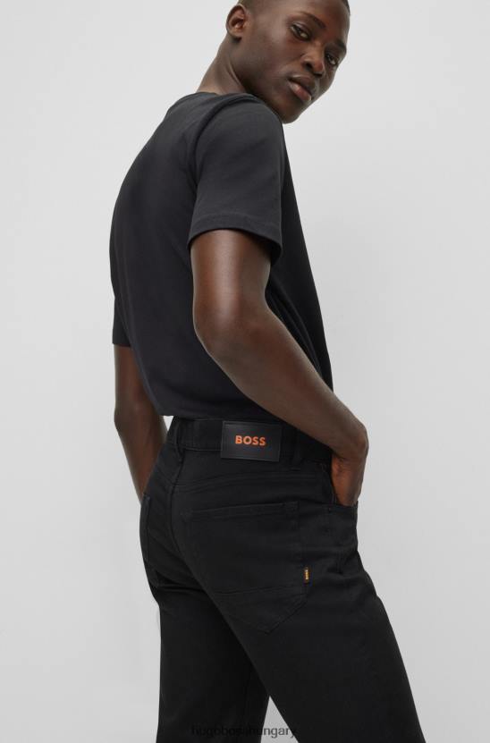 Hugo Boss normál szabású farmer fekete-fekete komfort-sztreccs farmer hugo fekete színben 80P61237 fekete