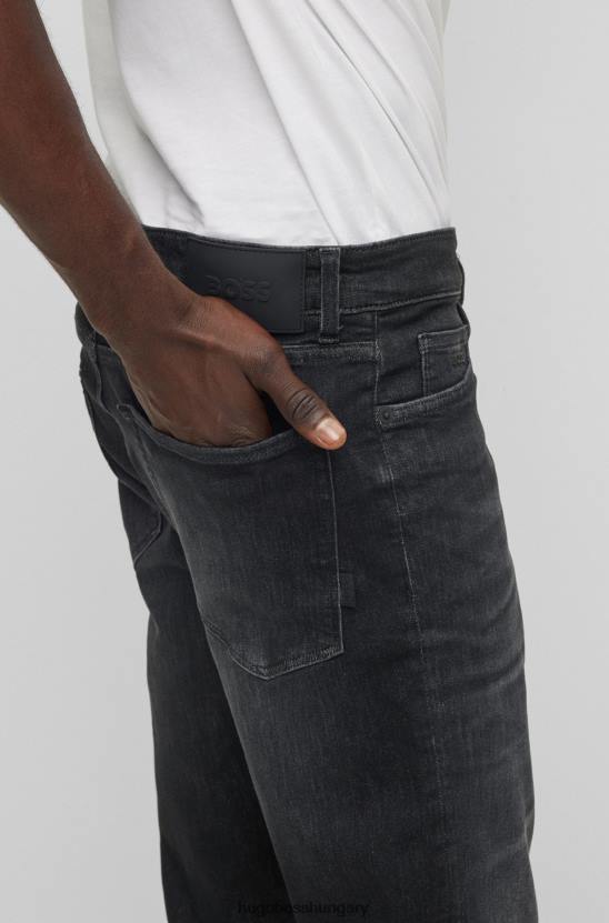 Hugo Boss normál szabású farmer fekete szupersztreccs farmer hugo sötétszürke színben 80P61161 sötétszürke