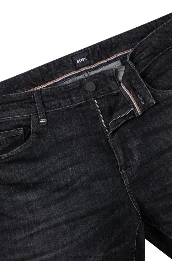 Hugo Boss normál szabású farmer fekete szupersztreccs farmer hugo sötétszürke színben 80P61161 sötétszürke