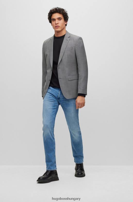 Hugo Boss normál szabású farmer kék olasz kasmír tapintású farmer hugo világoskék színben 80P61766 világoskék