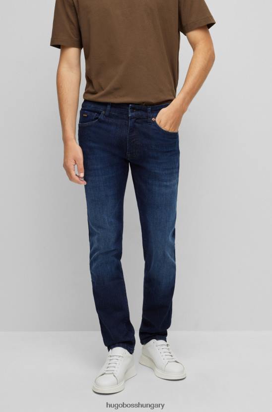 Hugo Boss normál szabású farmer kék szupersztreccs farmer hugo sötétkék színben 80P62132 sötétkék