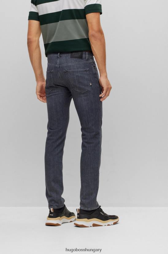 Hugo Boss normál szabású farmer szürke komfort-sztreccs farmer szürke hugo színben 80P61594 szürke