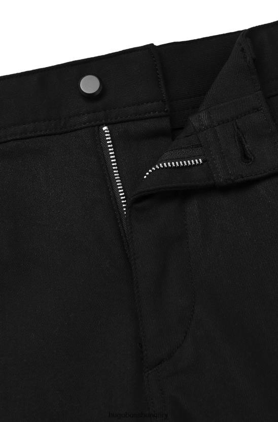 Hugo Boss porsche x kúpos szabású farmer, fekete teljesítményű farmerből 80P62195 fekete