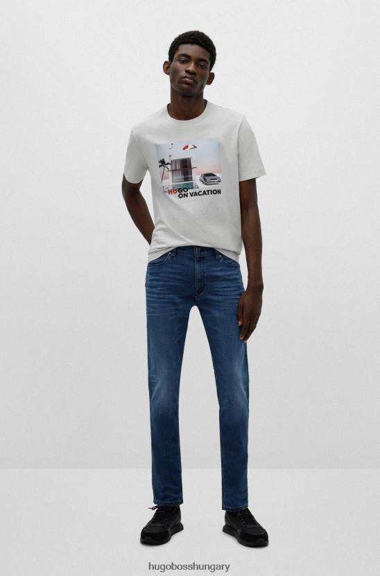 Hugo Boss sötétkék hugo extra vékony szabású farmer óceánkék farmerből 80P62782 sötétkék