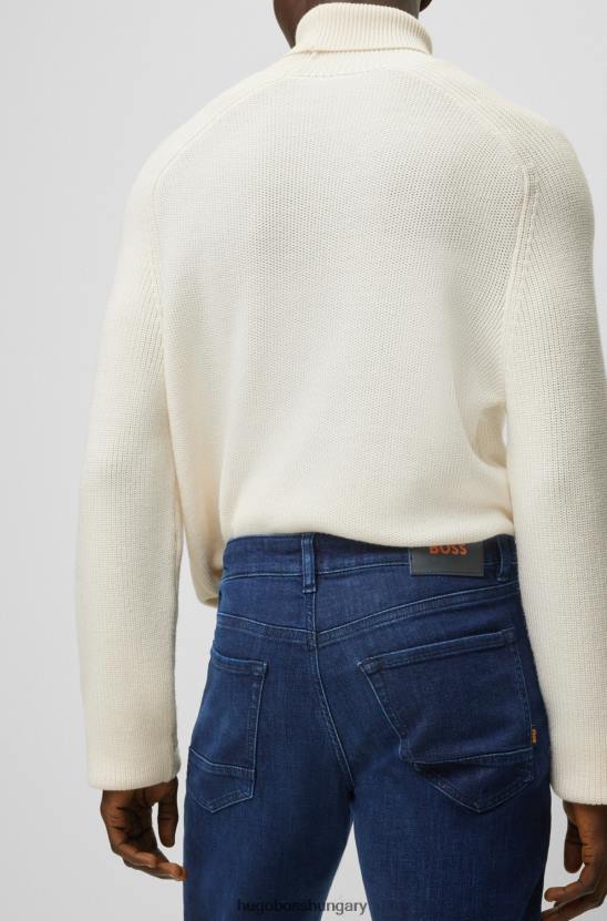 Hugo Boss sötétkék hugo normál szabású farmer kék szupersztreccs farmerből 80P61653 sötétkék