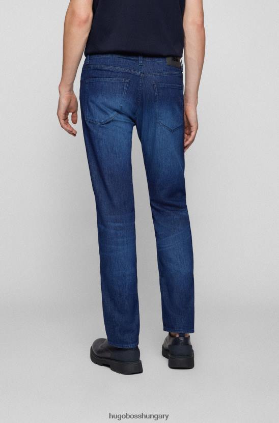 Hugo Boss sötétkék hugo normál szabású farmer könnyűkék olasz farmerből 80P61873 sötétkék