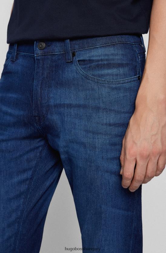 Hugo Boss sötétkék hugo normál szabású farmer könnyűkék olasz farmerből 80P61873 sötétkék